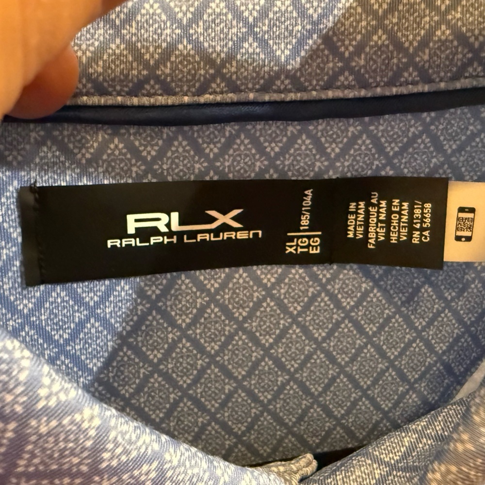 Men’s Ralph Lauren RLX blue performance golf polo- Size XL - Picture 5 of 5